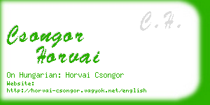 csongor horvai business card